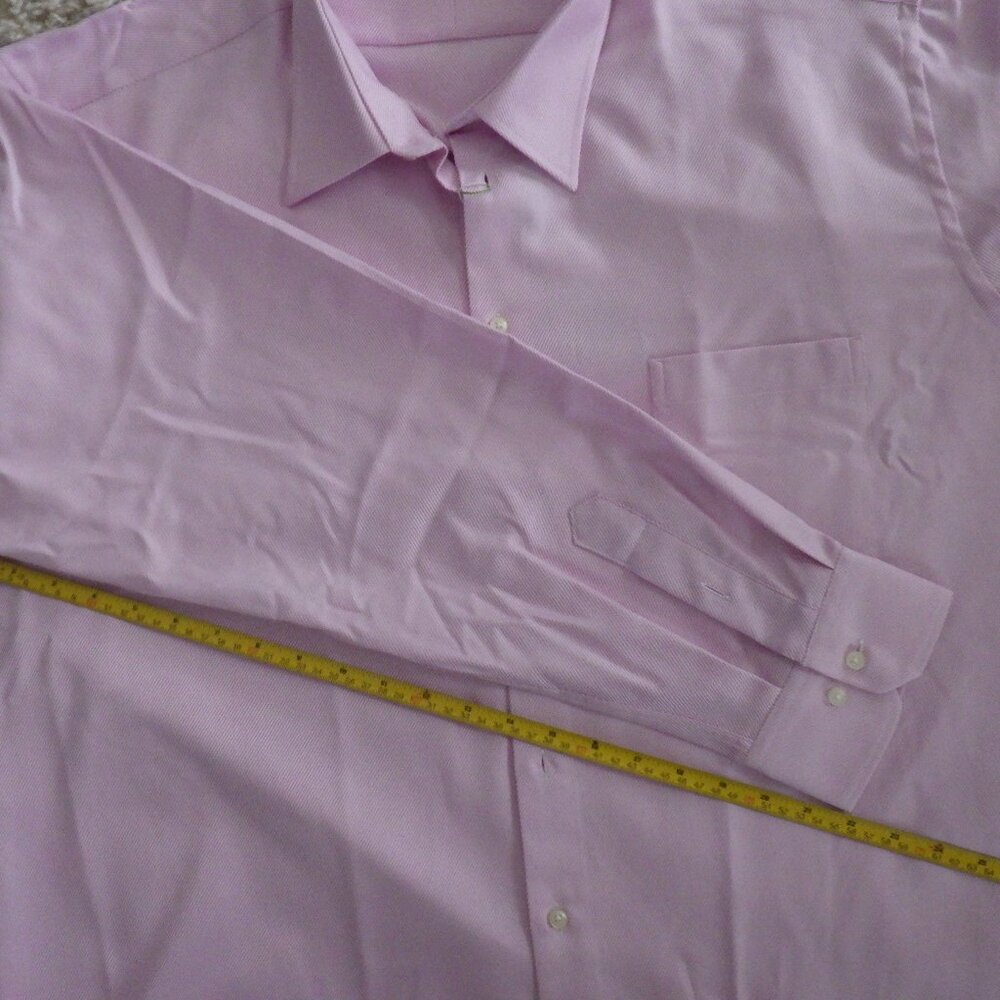 Jack Lipson Signature Men's Long Sleeve Dress Shirt Size L/18.5 Pink Dressy New - Picture 12 of 12